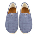 Blue Prince of Wales Check Print Casual Shoes