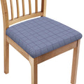 Blue Prince of Wales Check Print Chair Cushion Cover