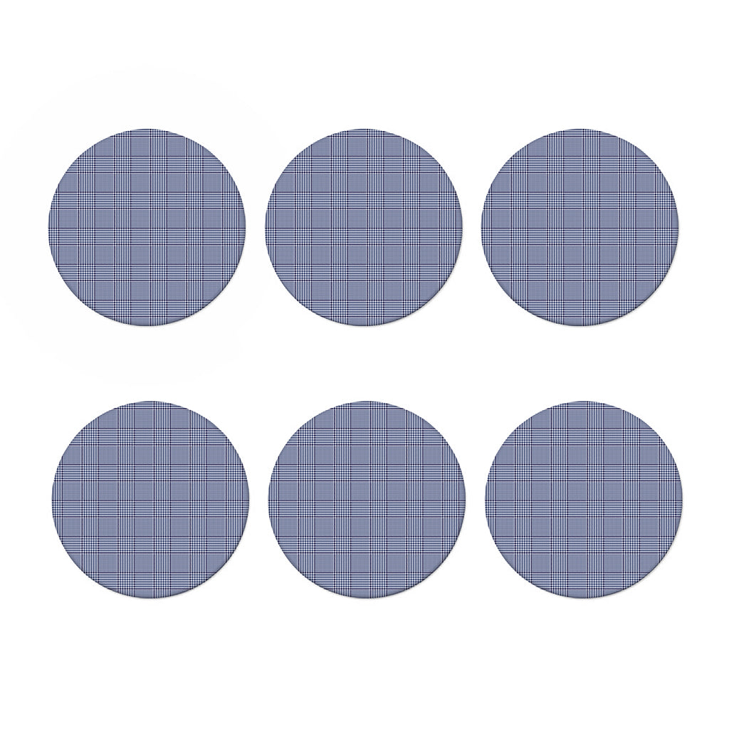 Blue Prince of Wales Check Print Coaster Set