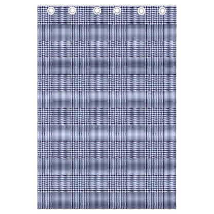 Blue Prince of Wales Check Print Curtain