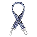 Blue Prince of Wales Check Print Dog Seat Belt