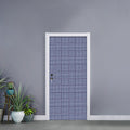 Blue Prince of Wales Check Print Door Sticker