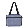 Blue Prince of Wales Check Print Double Strap Bible Bag