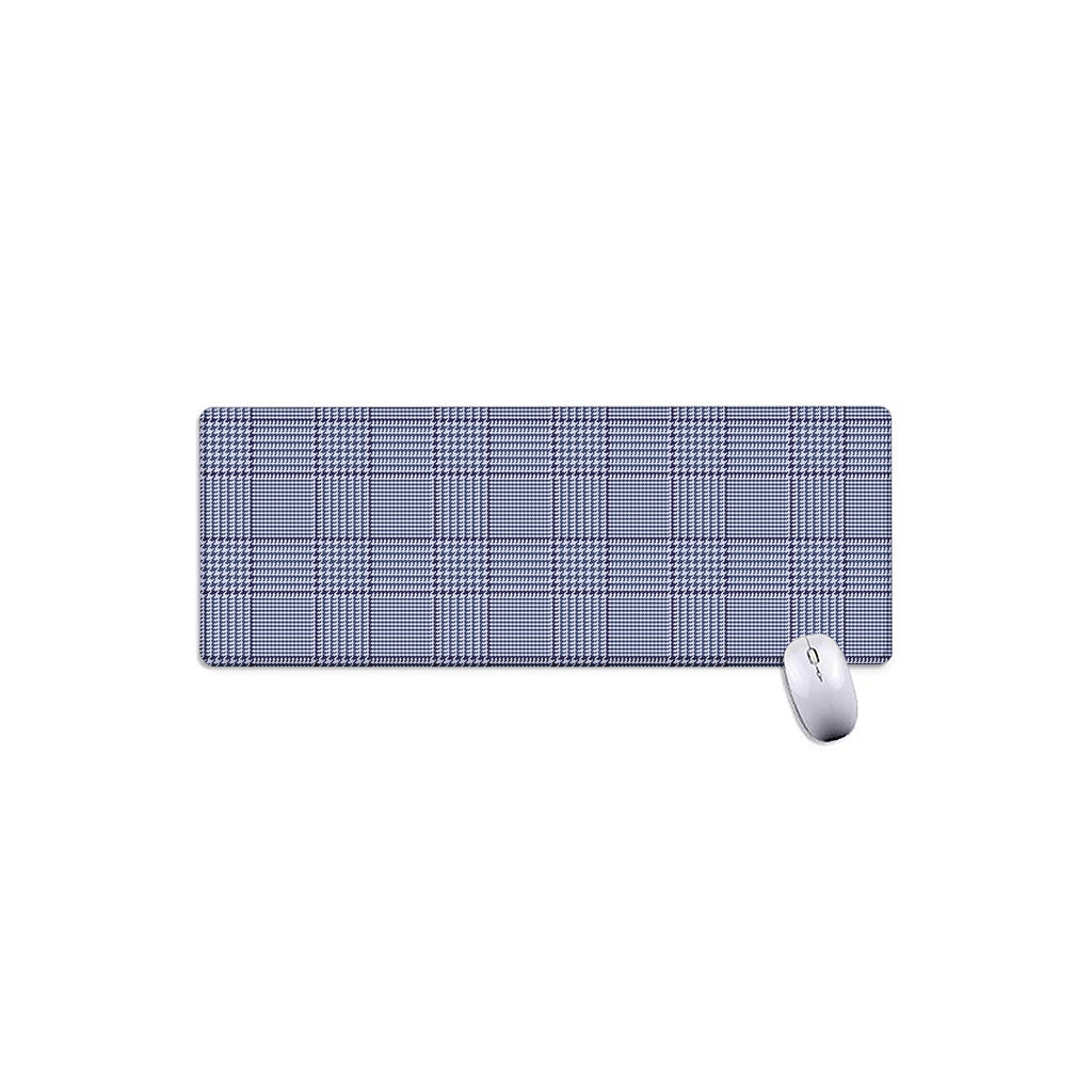 Blue Prince of Wales Check Print Extended Mouse Pad