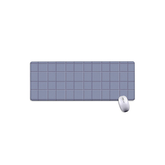 Blue Prince of Wales Check Print Extended Mouse Pad