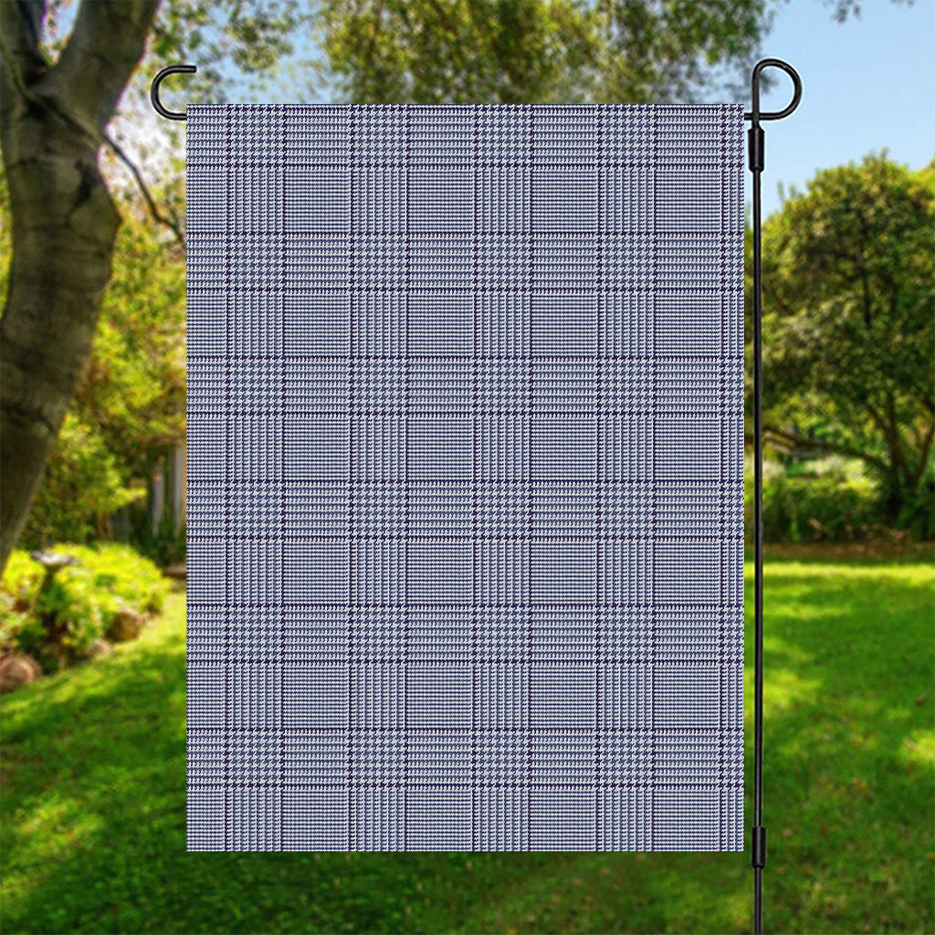 Blue Prince of Wales Check Print Garden Flag