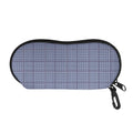 Blue Prince of Wales Check Print Glasses Case