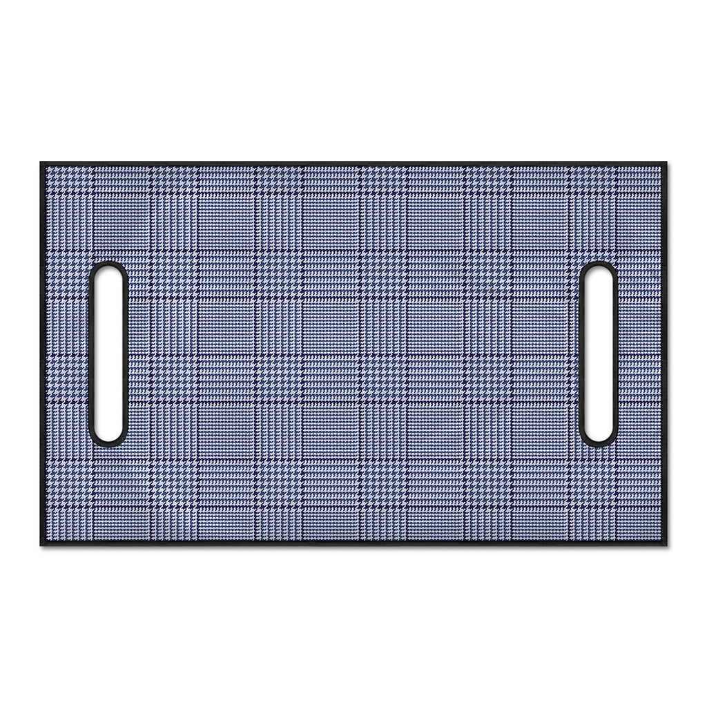Blue Prince of Wales Check Print Golf Cart Seat Cover