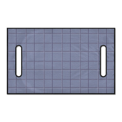 Blue Prince of Wales Check Print Golf Cart Seat Cover