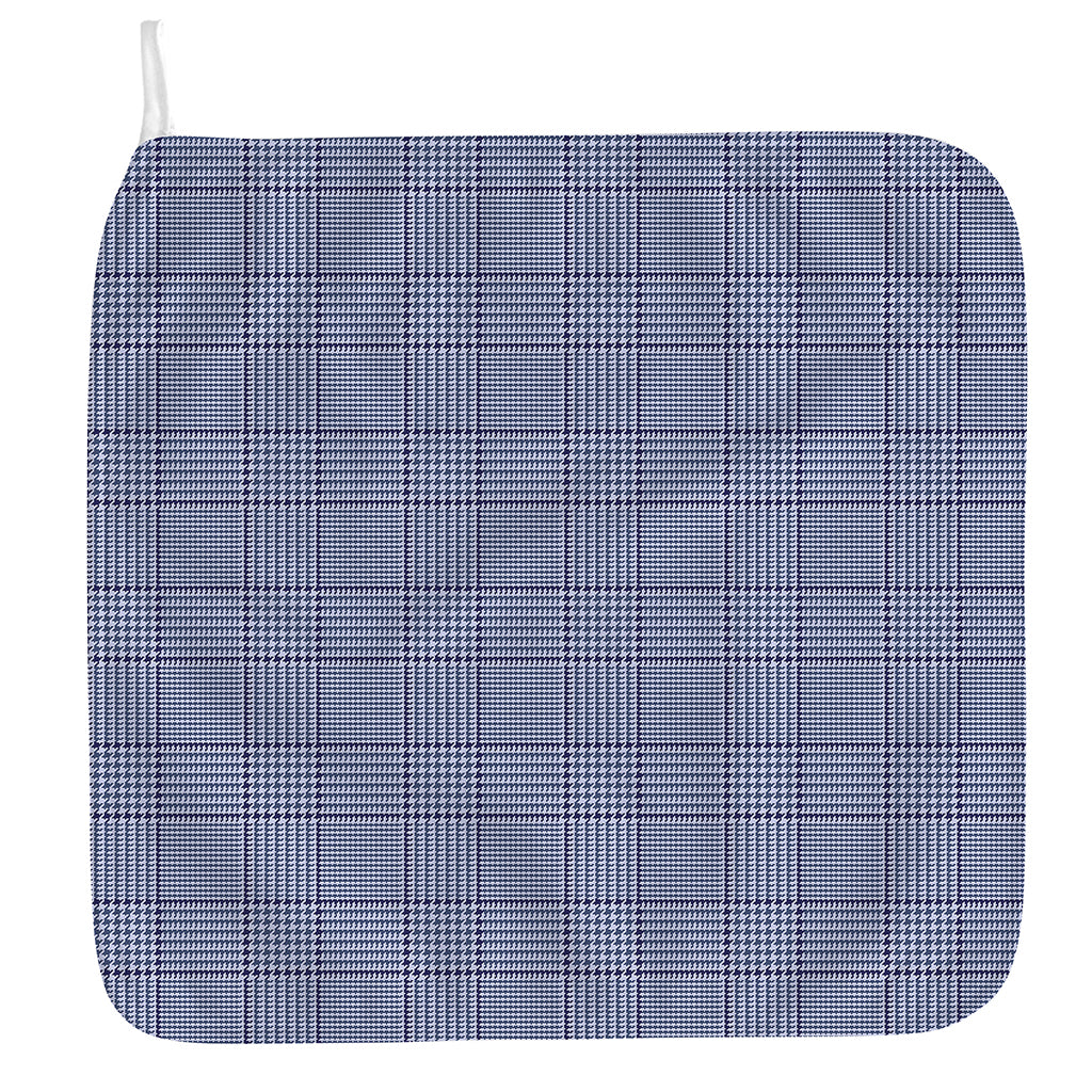 Blue Prince of Wales Check Print Hand Towel