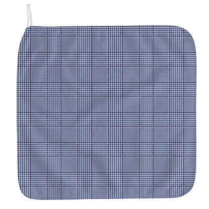 Blue Prince of Wales Check Print Hand Towel