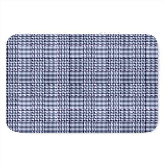 Blue Prince of Wales Check Print Indoor Door Mat