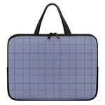 Blue Prince of Wales Check Print Laptop Sleeve With Handle