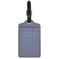 Blue Prince of Wales Check Print Luggage Tag