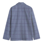 Blue Prince of Wales Check Print Men's Blazer