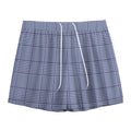 Blue Prince of Wales Check Print Mesh Shorts