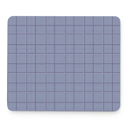 Blue Prince of Wales Check Print Mouse Pad