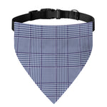 Blue Prince of Wales Check Print Over The Collar Dog Bandana