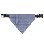 Blue Prince of Wales Check Print Over The Collar Dog Bandana
