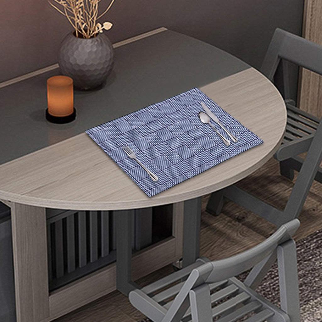 Blue Prince of Wales Check Print Placemat