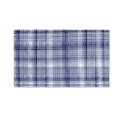 Blue Prince of Wales Check Print Polyester Flag
