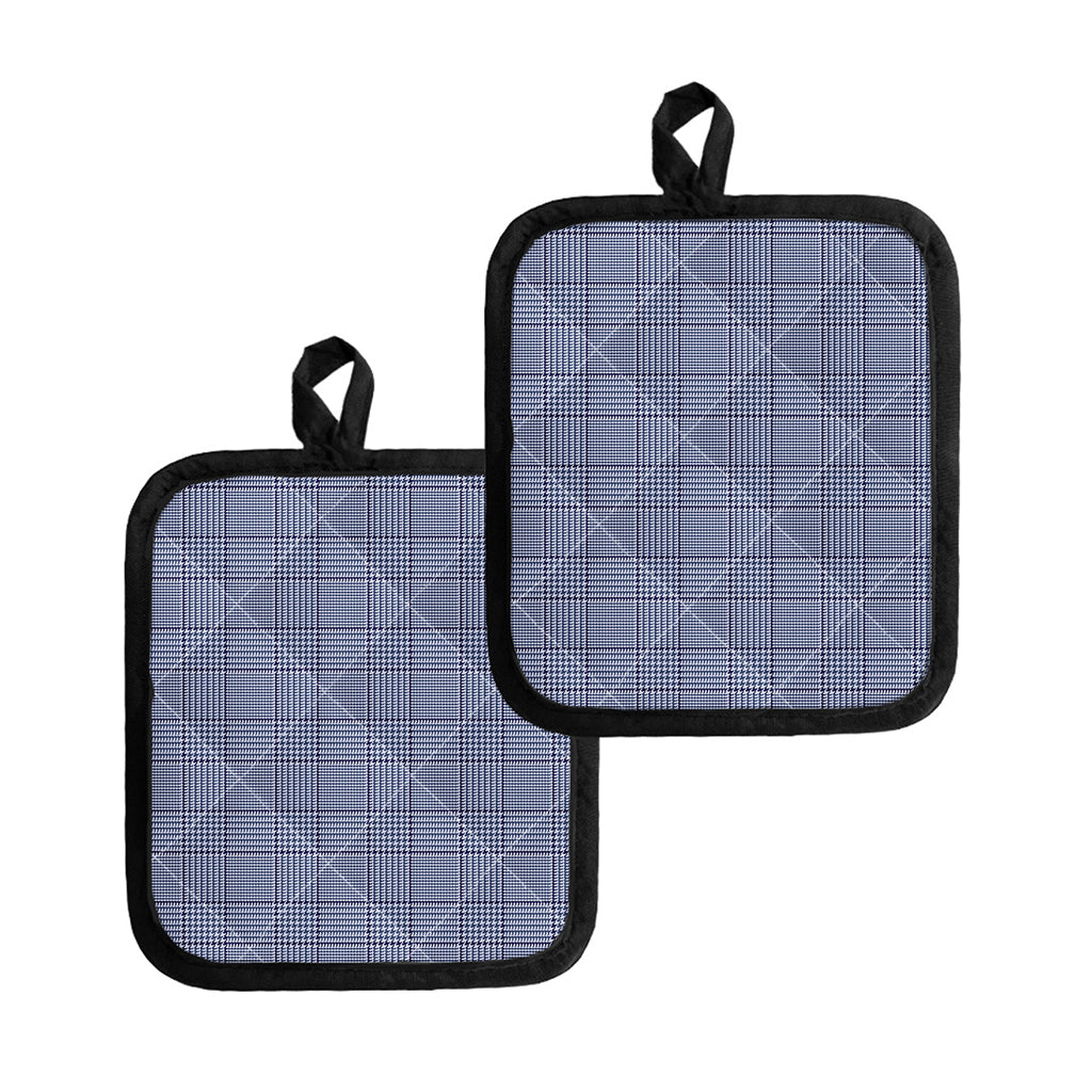 Blue Prince of Wales Check Print Pot Holders