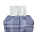 Blue Prince of Wales Check Print Rectangle Tissue Box Cover