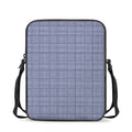 Blue Prince of Wales Check Print Rectangular Crossbody Bag