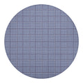 Blue Prince of Wales Check Print Round Blanket