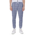 Blue Prince of Wales Check Print Joggers