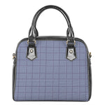 Blue Prince of Wales Check Print Shoulder Handbag