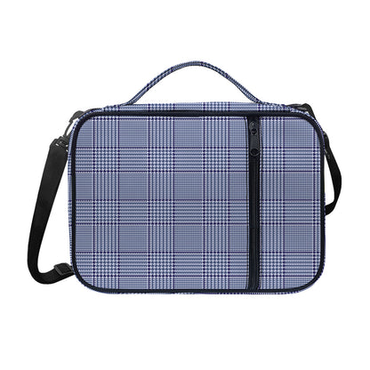 Blue Prince of Wales Check Print Shoulder Strap Bible Bag