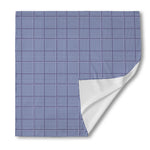 Blue Prince of Wales Check Print Silk Bandana