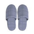 Blue Prince of Wales Check Print Slippers