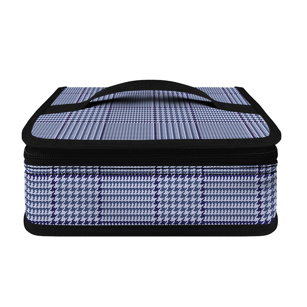Blue Prince of Wales Check Print Small Lunch Bag