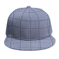 Blue Prince of Wales Check Print Snapback Cap
