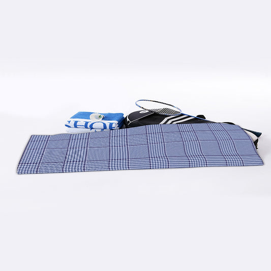 Blue Prince of Wales Check Print Sports Towel