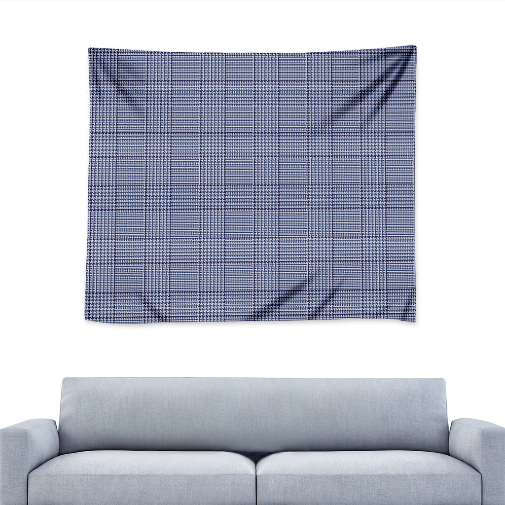 Blue Prince of Wales Check Print Tapestry
