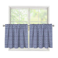 Blue Prince of Wales Check Print Tier Curtains