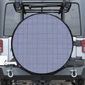 Blue Prince of Wales Check Print Tire Cover