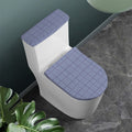 Blue Prince of Wales Check Print Toilet Lid And Tank Cover Set