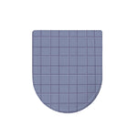 Blue Prince of Wales Check Print Toilet Lid Cover