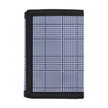 Blue Prince of Wales Check Print Trifold Wallet