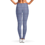 Blue Prince of Wales Check Print Women's Leggings