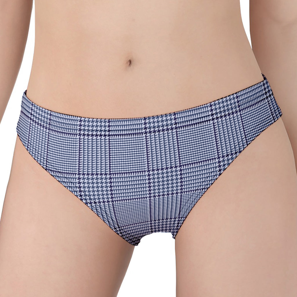 Blue Prince of Wales Check Print Women's Panties