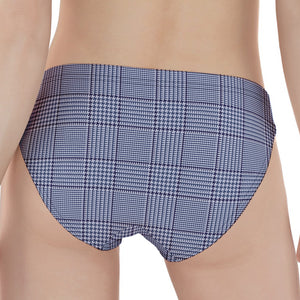 Blue Prince of Wales Check Print Women's Panties