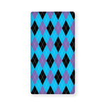 Blue Purple And Black Argyle Print Baby Crib Sheet