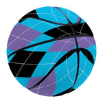 Blue Purple And Black Argyle Print Basketball