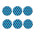 Blue Purple And Black Argyle Print Coaster Set