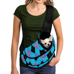 Blue Purple And Black Argyle Print Pet Sling Carrier